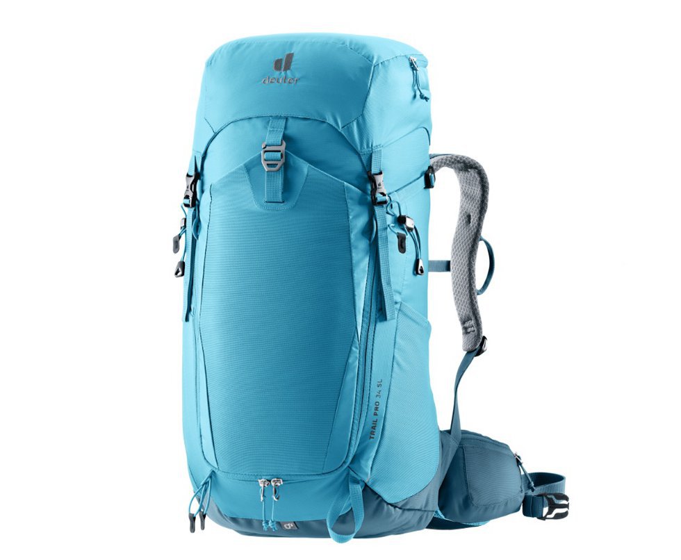 Mochila Act Trail Pro 34 Lts Azul/verde - Deuter