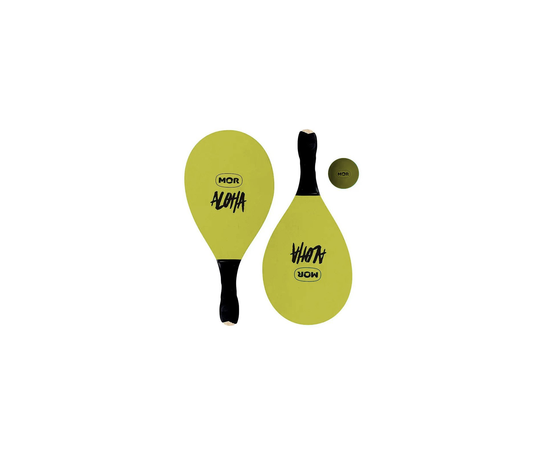 Frescobol de Madeira Revestida Aloha - Amarelo- MOR