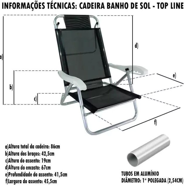 Cadeira Reclinavel Zaka Em Aluminio 5 Posições Infinita Up Lilas