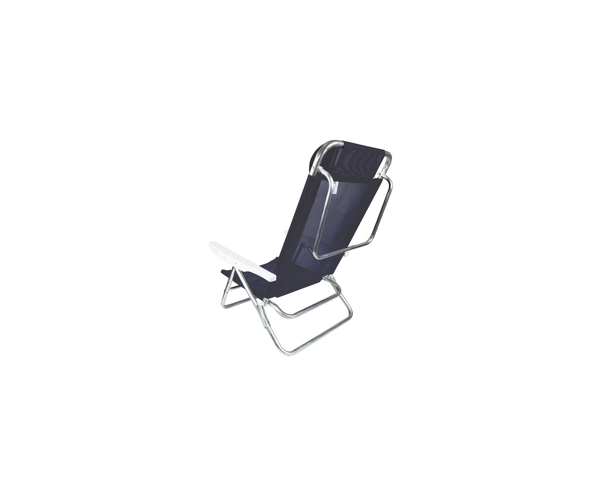 Cadeira Reclinavel De Praia Aluminio Mor Fashion - Azul