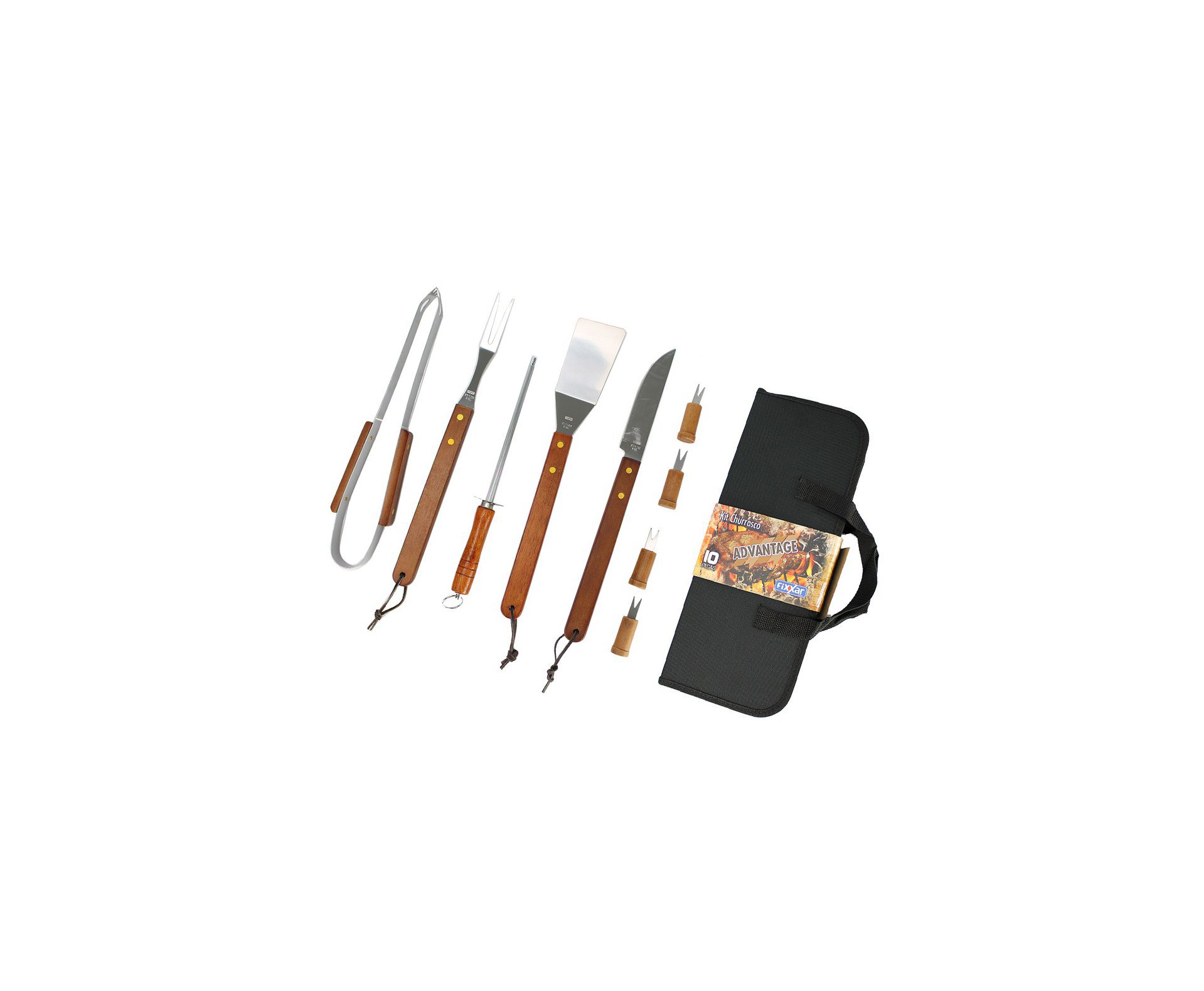 Kit Churrasco Advantage 10 Pçs Ud 2501 - Fixxar