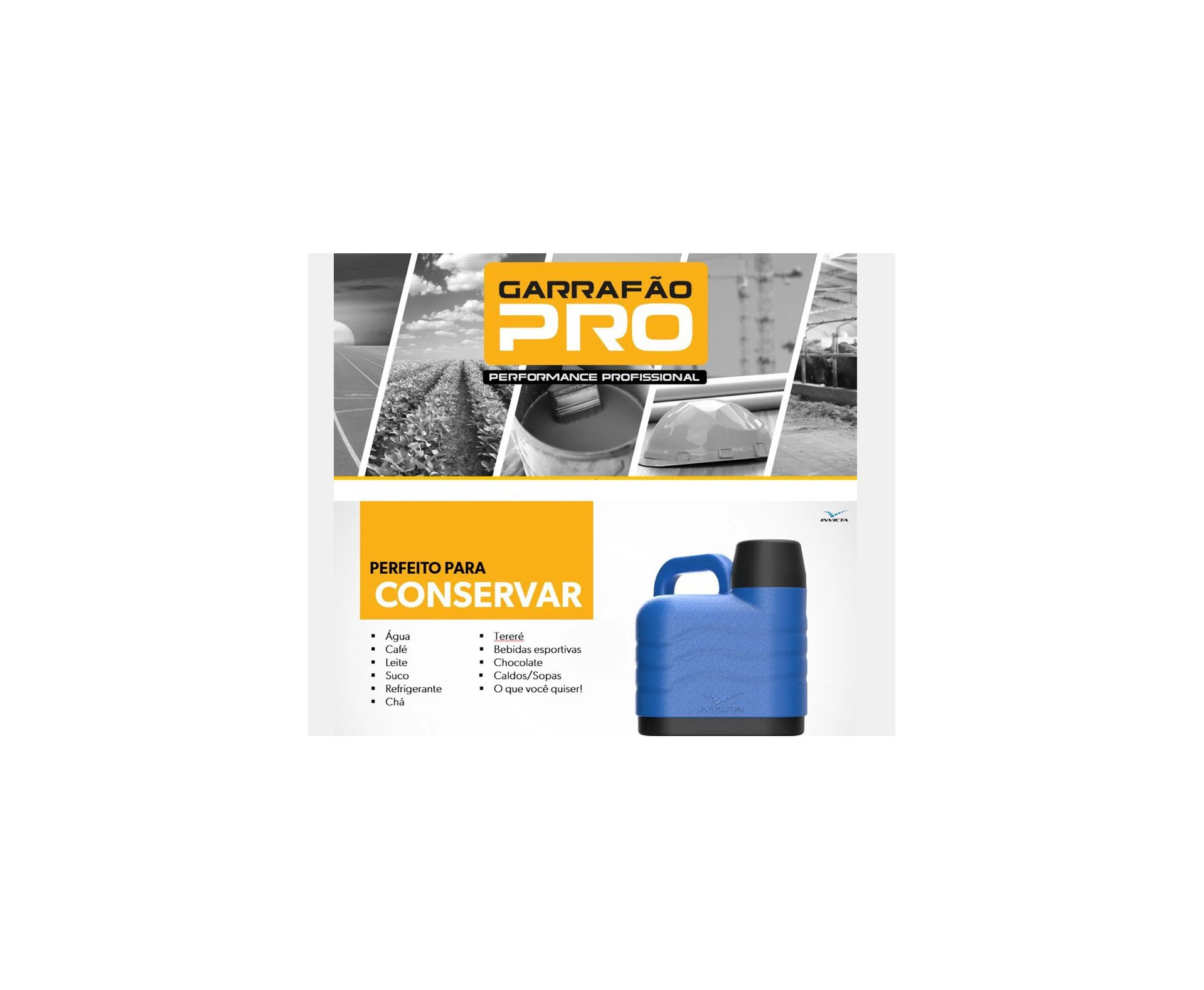 Garrafa Garrafão Térmica Vermelha 3lts - Invicta