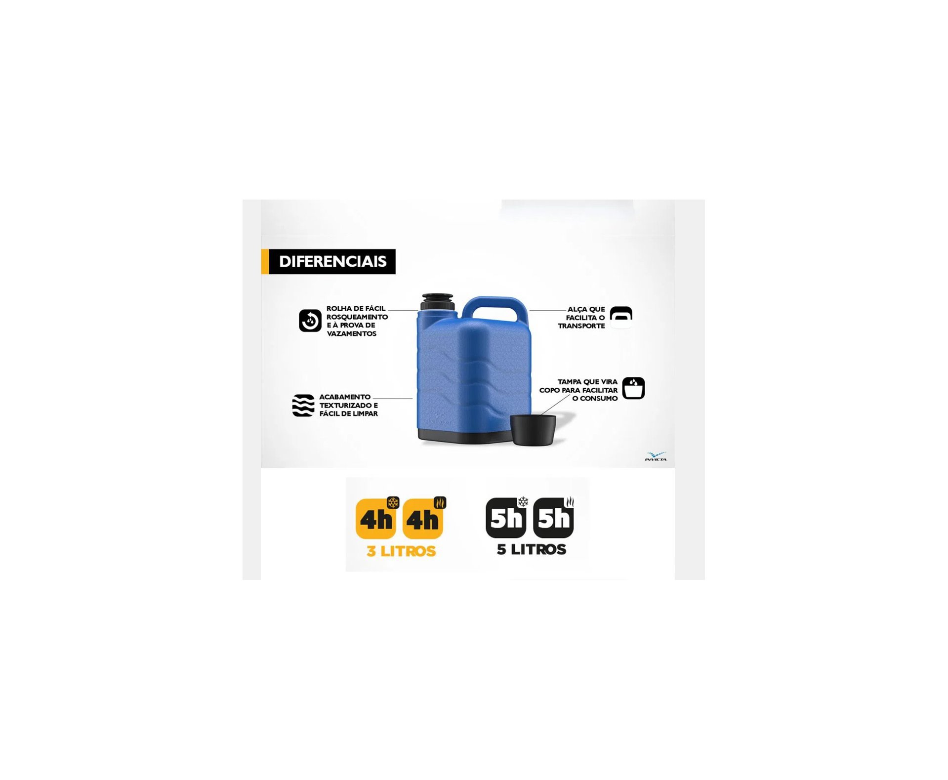 Garrafa Garrafão Térmica Vermelha 3lts - Invicta