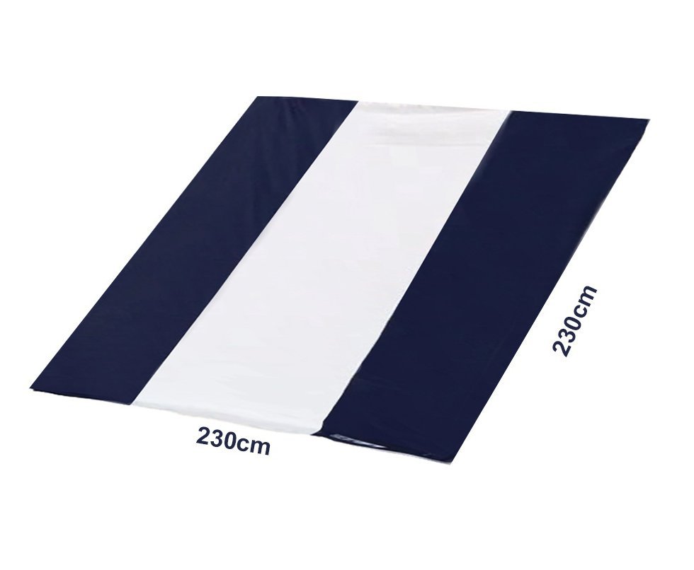 Fechamento Lateral Para Tenda Zaka Poseidon Branco Com Laterais Azul Marinho 230 X 230cm