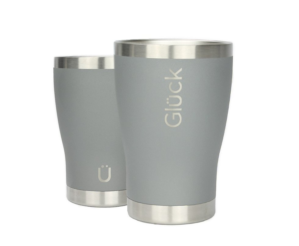 Copo Térmico Gluck Tulipinha Cerveja 354ml Titanium