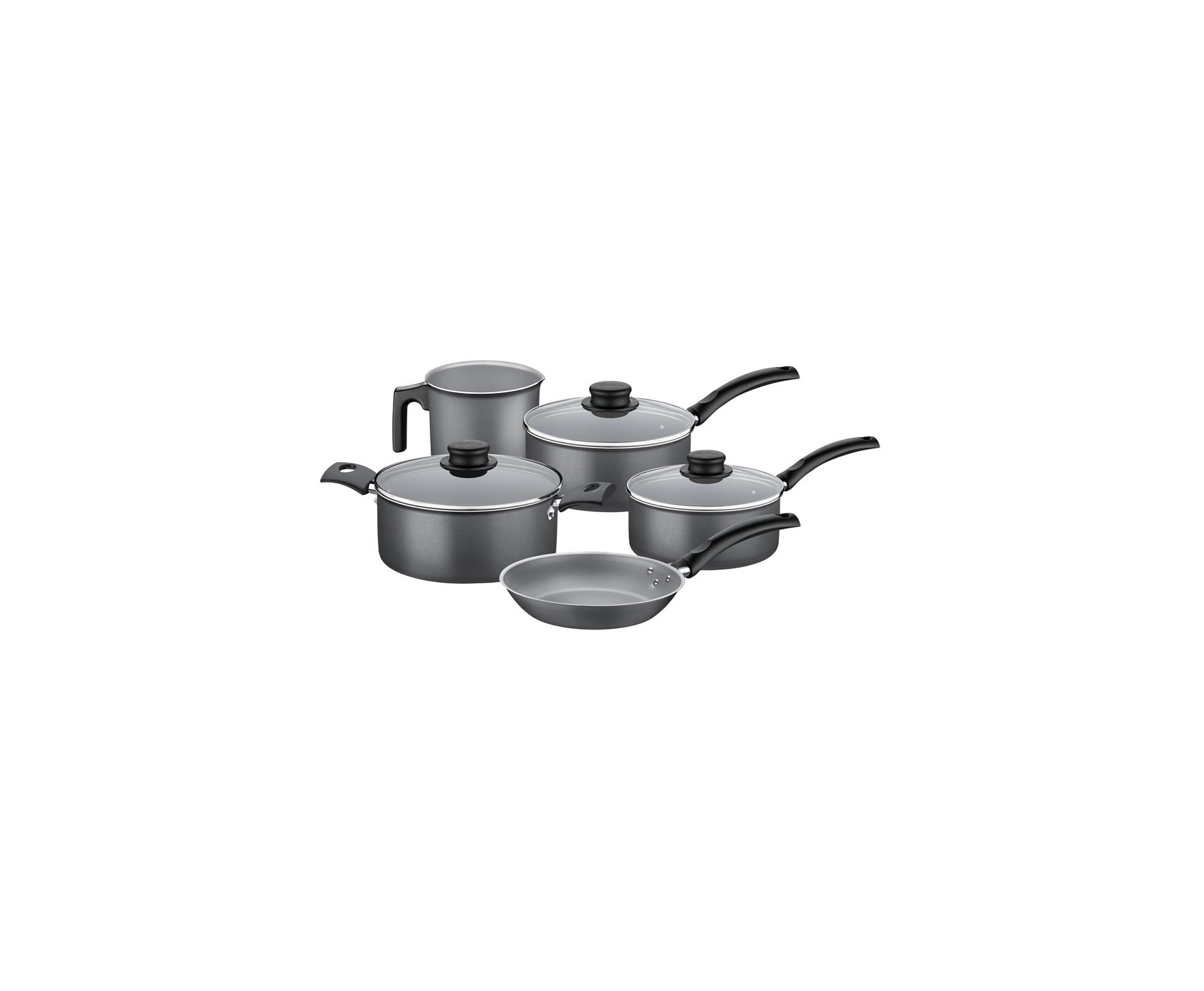 Jogo De Panelas Tramontina 20298661 Turim 5 Peças Grafite Com Revestimento Anti-aderente