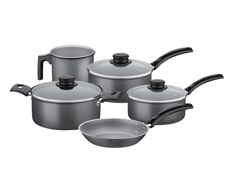 Jogo De Panelas Tramontina Turim 5Pç Grafite Com Revestimento Anti-aderente - 20298661