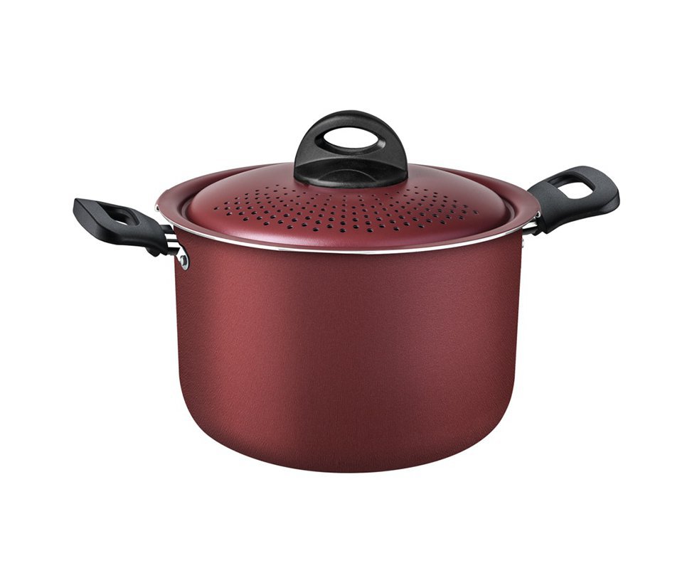 Panela Espagueteira Tramontina 27817025 Loreto 5.7 L Antiaderente Vermelha