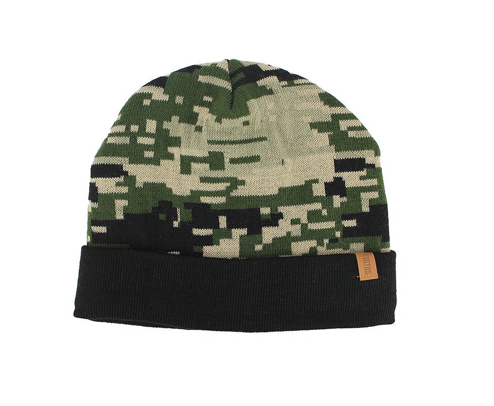 Gorro Lenhador Camuflado Verde/Tan Com Aba - Taitus