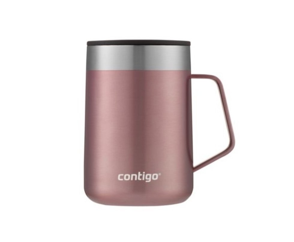 Caneca Térmica Inox Café, Chá, Chocolate Quente com tampa 414ml Rose - Contigo