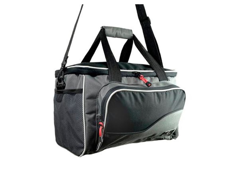 Bolsa De Pesca Pro Team Média - Preta/Chumbo - Pesca Brasil