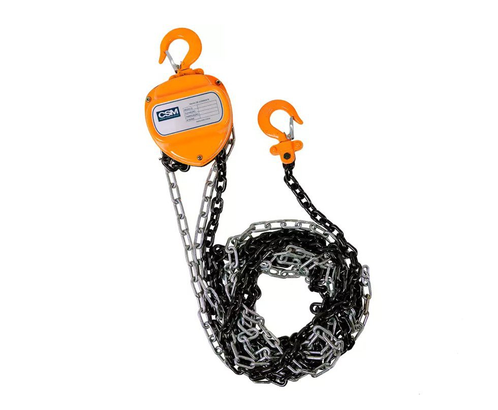 Talha Manual de Corrente 0,5 TON Elevação 5 Metros TC 500 CSM