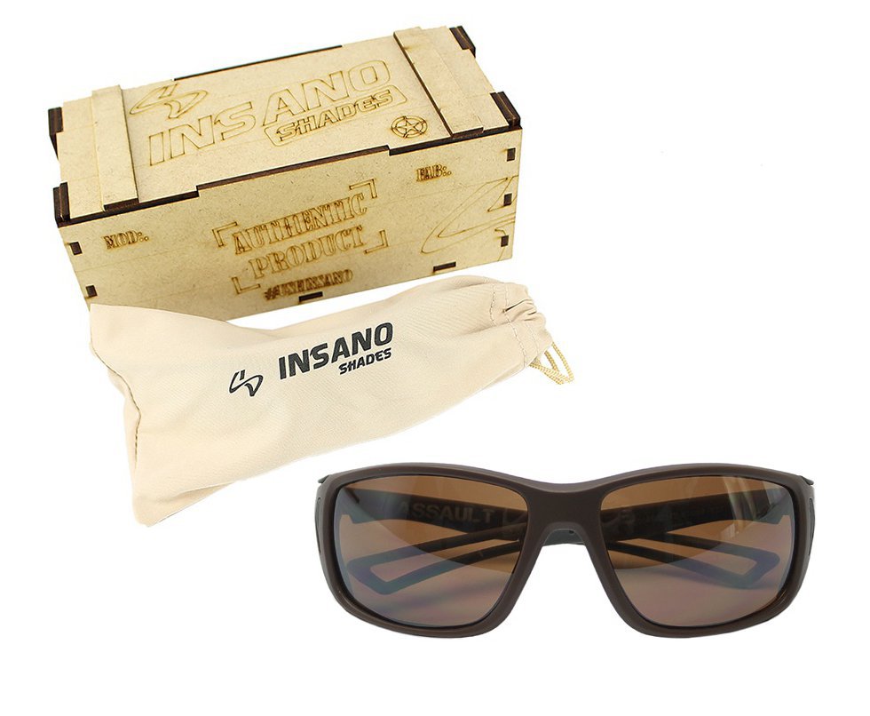 Óculos Balistico com Armação Marrom - Lente Marrom - Insano Shades