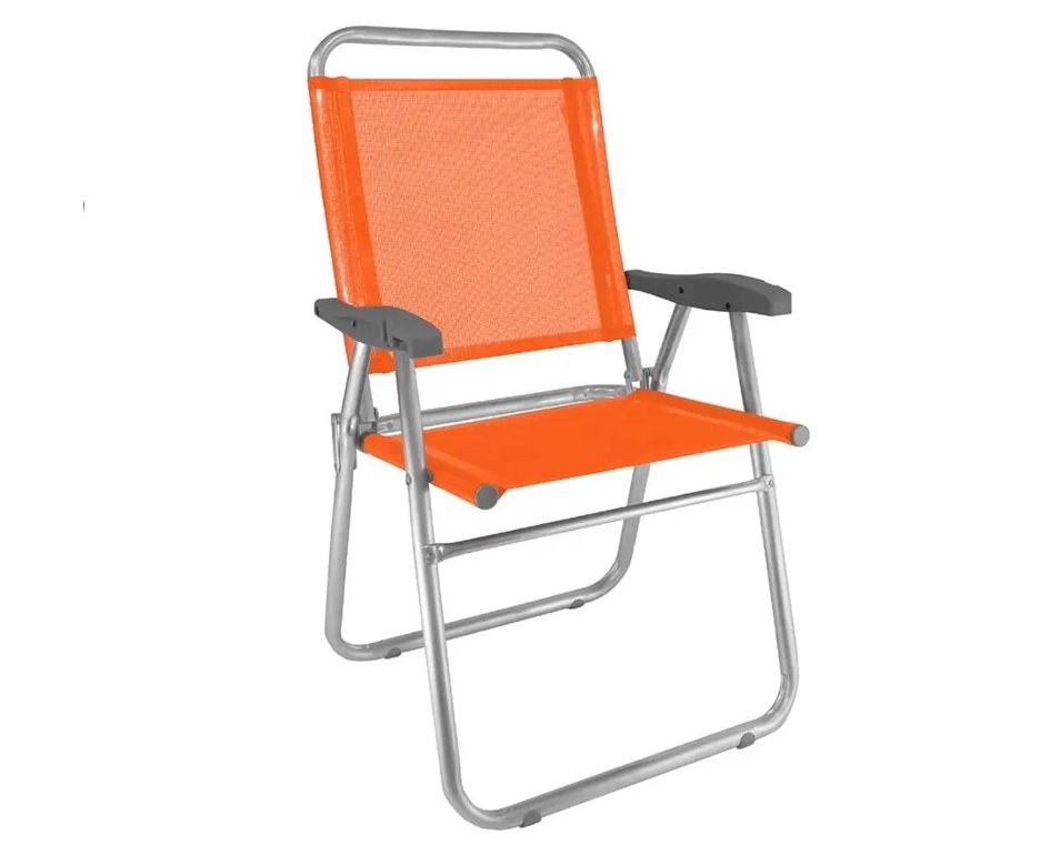 Cadeira Verão Cancun Plus Laranja Cítrica Zaka