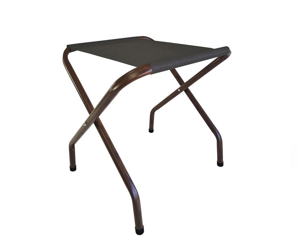 Suporte Mala Amadeirado Preto Zaka - Hoteis Pousadas Quartos