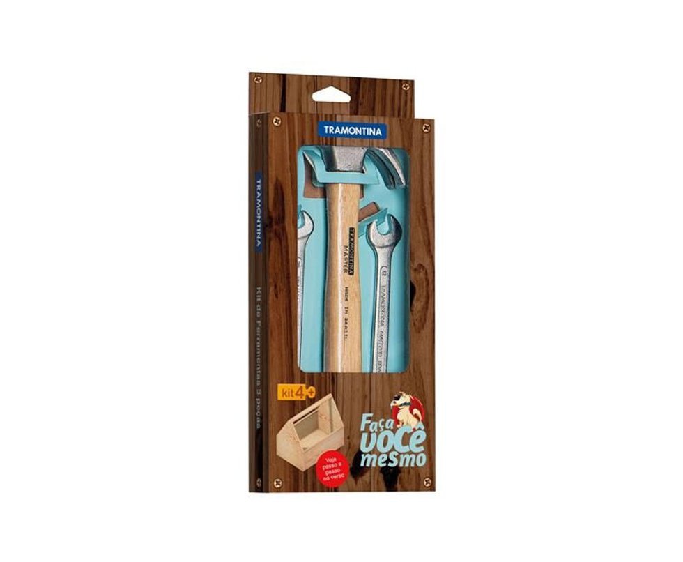 Conjunto de Ferramentas KIT4+ martelo + 2 chaves combinadas  - Tramontina