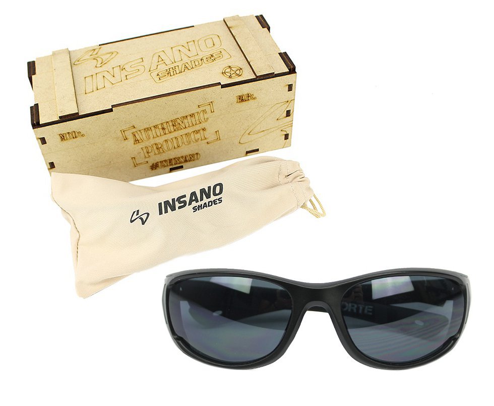 Óculos Balístico com Armação Preto Fosco - Lente Preta 20542 - C123 - Insano Shades