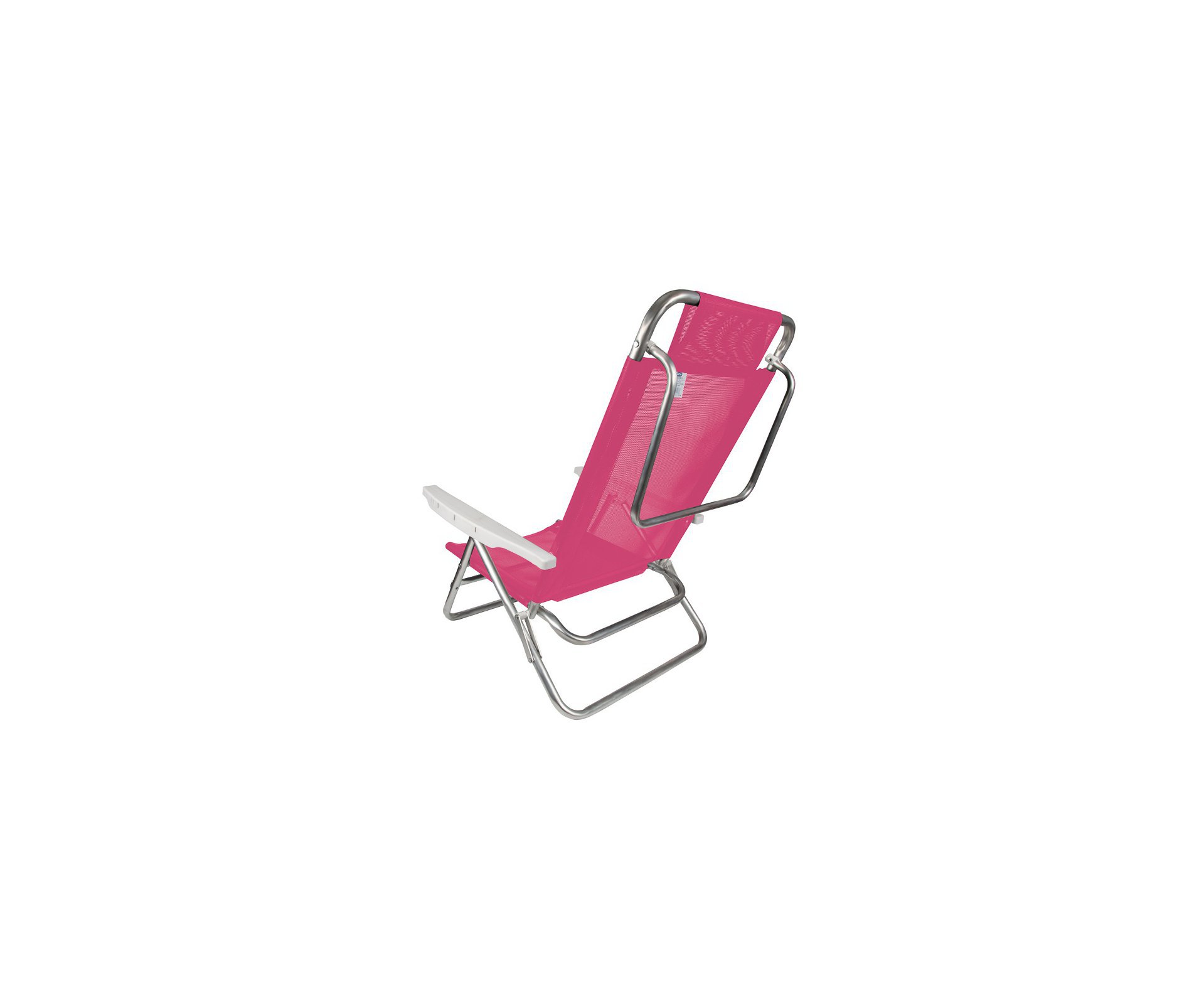 Cadeira Reclinável De Praia Alumínio Mor Fashion - Rosa