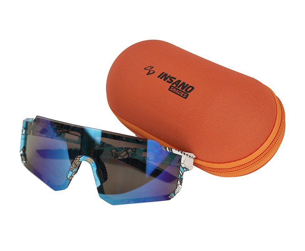 Óculos Bike Ciclista Nuthead Armação Azul - Lente Azul Insano Shades