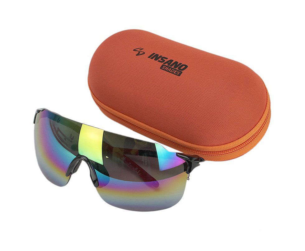 Óculos Ciclista Montain Bike 2 Armação Preta e Vermelha - Lente Furtacor Insano Shades