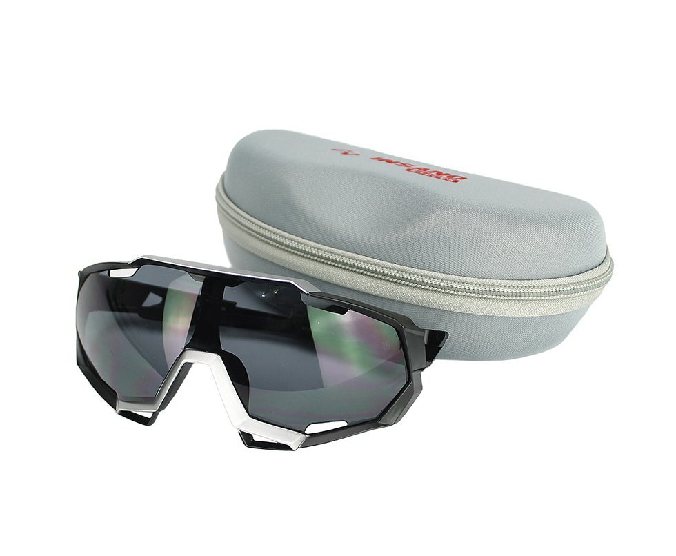 Óculos Bike Ciclista Side Track Armação Preta/Cinza - Lente Preta Insano Shades