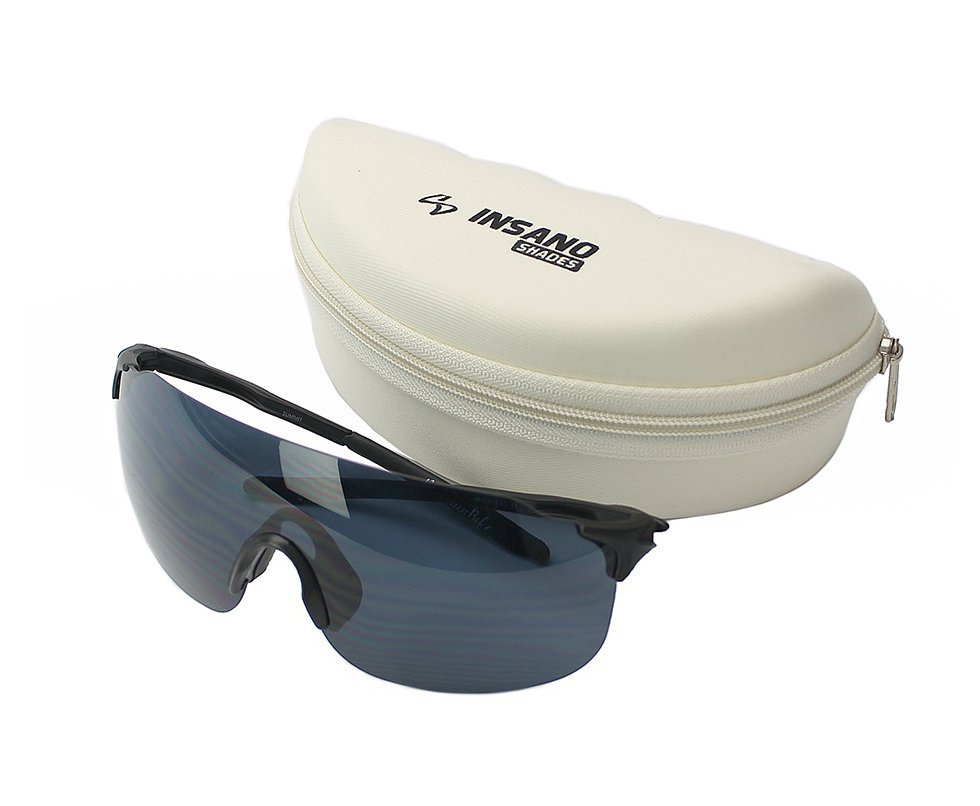 Óculos Ciclista Montain Bike 2 Armação Preta - Lente Preta Insano Shades