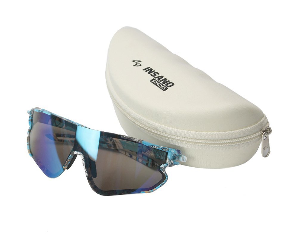Óculos Bike Ciclista Nuthead II Armação Azul - Lente Azul Insano Shades