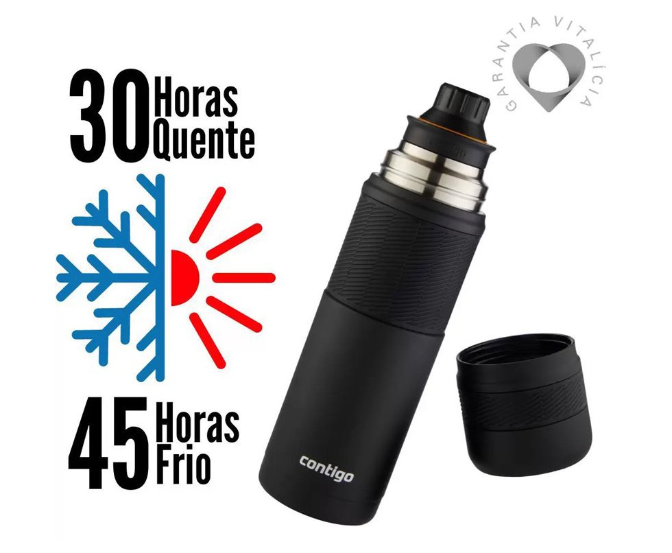 Garrafa Termica Contigo Inox 739ml - Preto