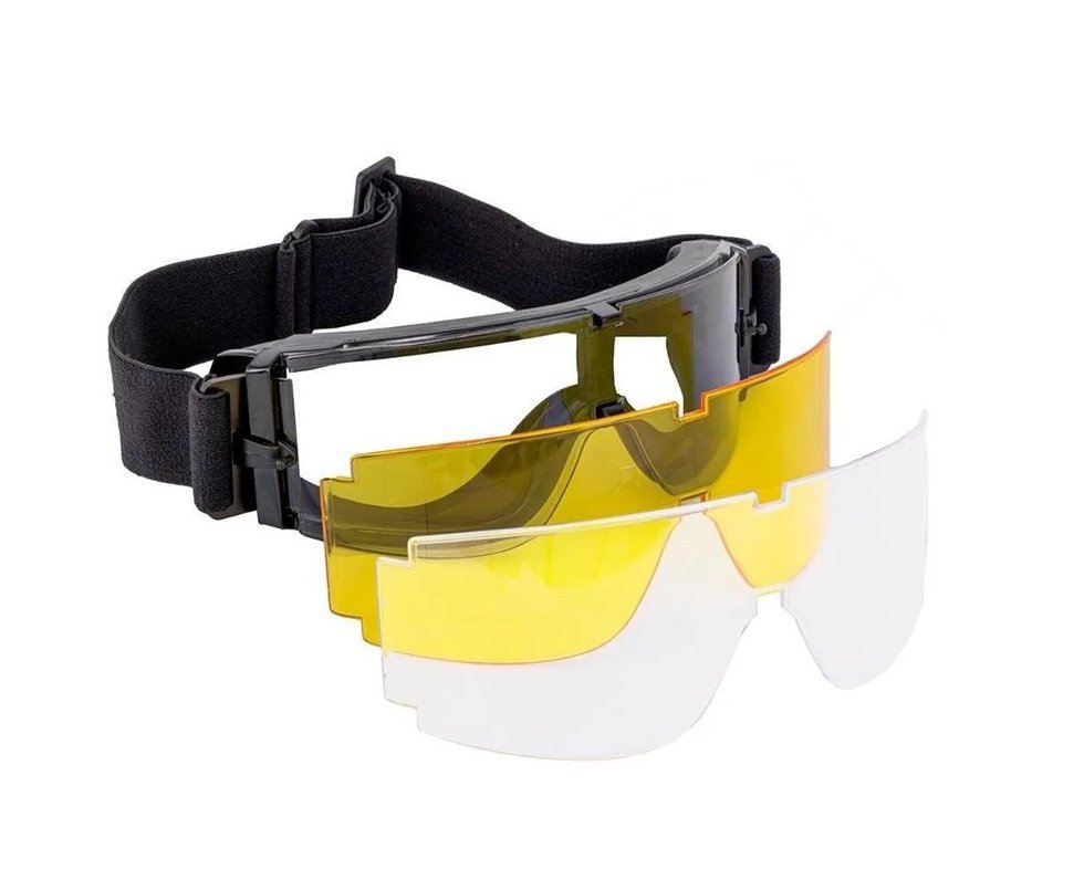 Óculos de Proteção tiro esportivo Airsoft com 03 Lentes - Rossi