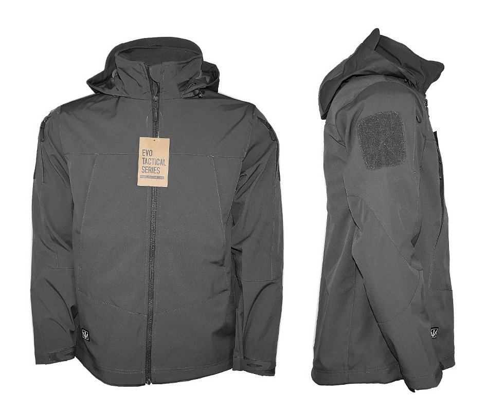 Jaqueta Softshell Impermeável Raptor 6 Bolsos BK EVO