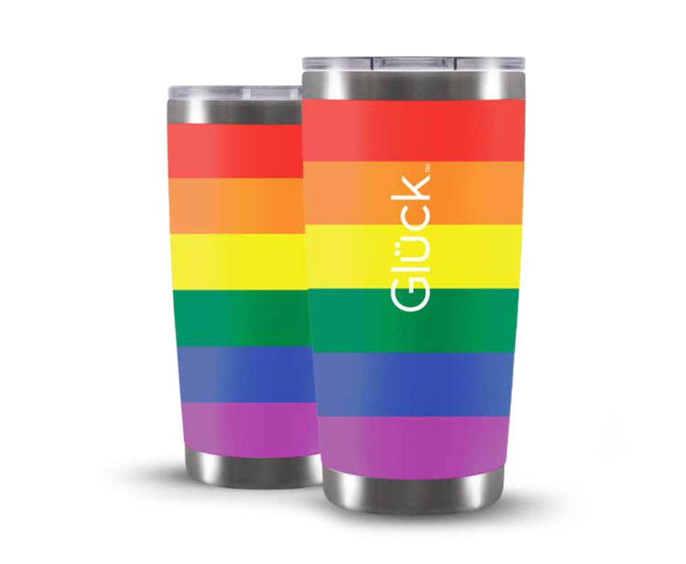 Copo Térmico Gluck Para Cerveja Lucky Future Pride 591ml Inox