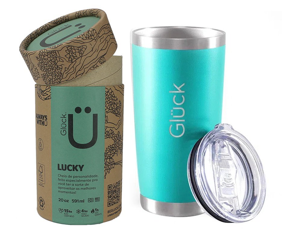 Copo Térmico Gluck Para Cerveja Lucky Future Rock In Rio Freedom 591m  Mint