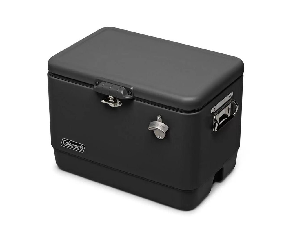 Caixa Térmica/Cooler Inox 54qt Coleman 51 Litros All Black