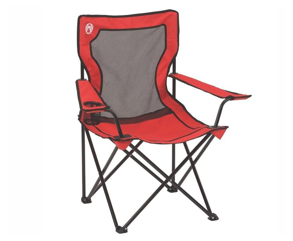 Cadeira Dobrável Coleman Acampamento Churrasco Camping -Vermelha