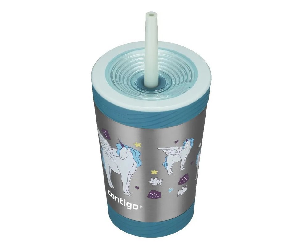 Copo Infantil Thermalock com Canudo Kids Unicórnio 354ML - Contigo