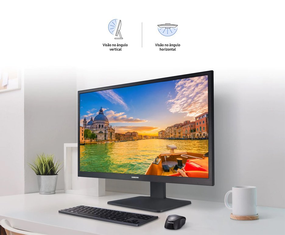 Monitor Samsung 22 FHD HDMI VGA 60HZ Preto - LS22A33ANHLXZD