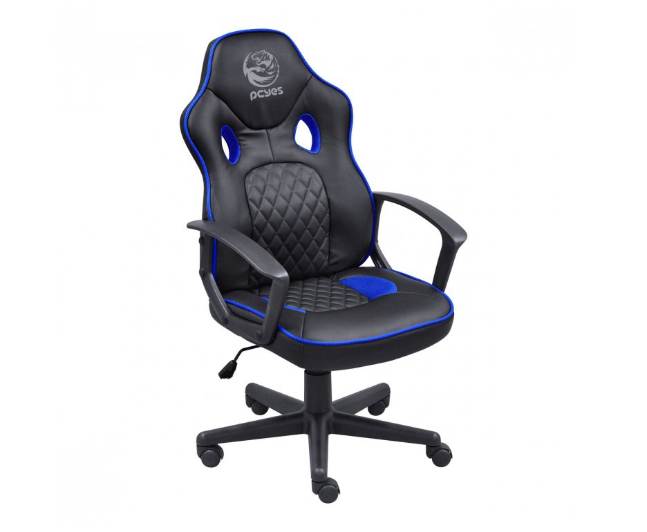 Cadeira Escritório Gamer Pcyes Racer Master STI Preto/Azul - MADSTIMSAZ