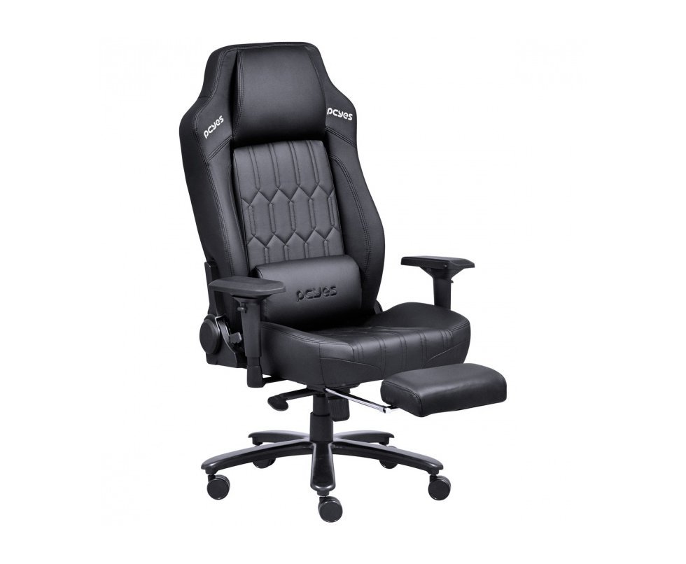 Cadeira Gamer Pcyes Mad Racer V16 Preta Em Material Sintético