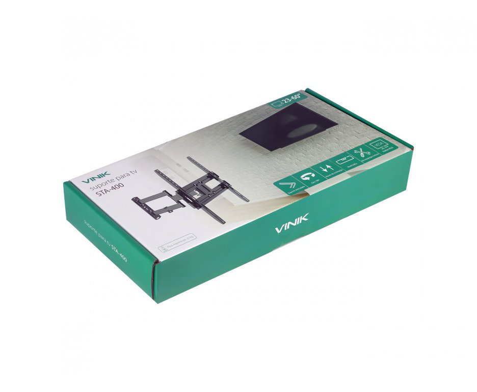 Suporte Articulado Vinik Para Tv Led/Lcd/Plasma De 23 A 60 Polegadas Com Inclinação Sta-400