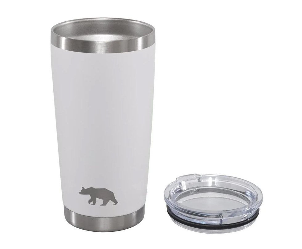 Copo Térmico QGK Tumbler Cerveja 12h Gelada 8h Quente 591ml Com Tampa Branco