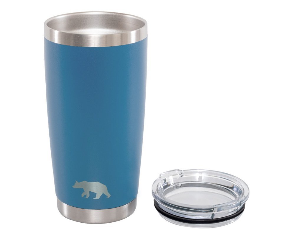 Copo Térmico QGK Tumbler Cerveja 12h Gelada 8h Quente 591ml Com Tampa Azul