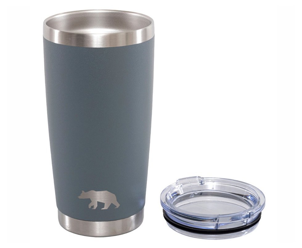 Copo Térmico QGK Tumbler Cerveja 12h Gelada 8h Quente 591ml Com Tampa - Cinza