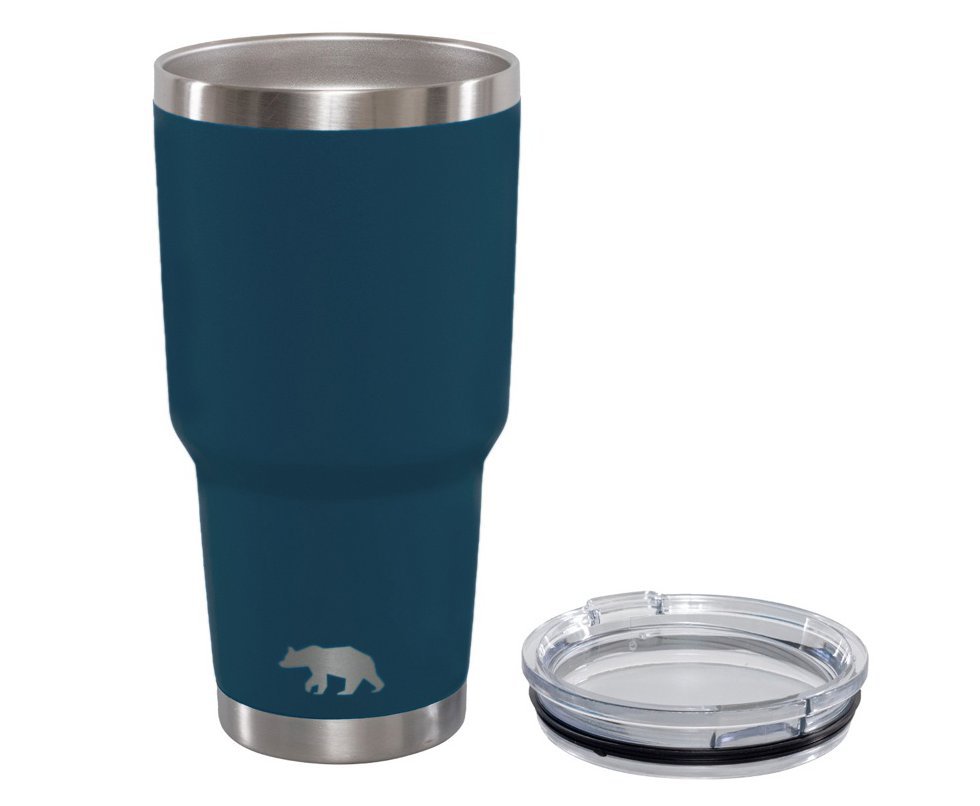 Copo Térmico QGK Tumbler Cerveja 12h Gelada 8h Quente Com Tampa 887ml - Azul
