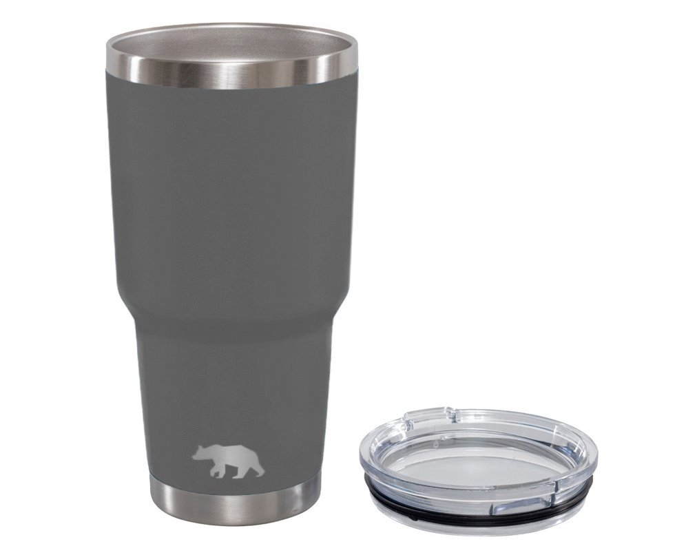 Copo Térmico QGK Tumbler Cerveja 12h Gelada 8h Quente Com Tampa 887ml - Cinza