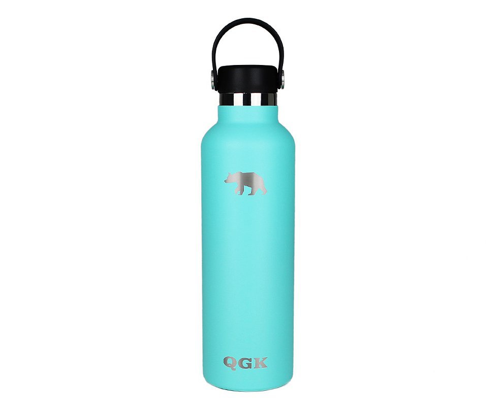 Garrafa Térmica Inox Agua 24h Gelada 12h Quente 709ml Azul Turquesa QGK