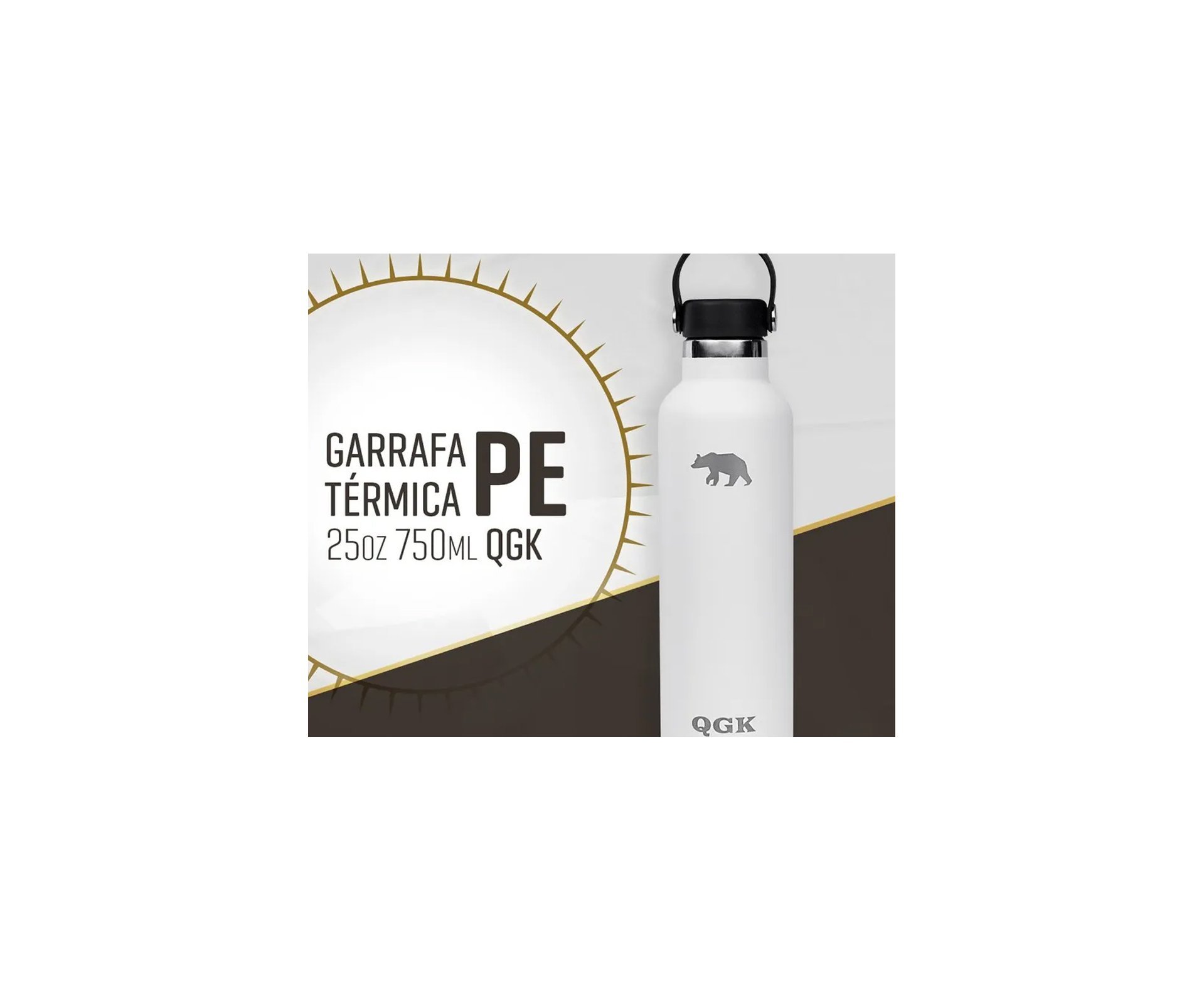 Garrafa Térmica PE Inox 709ml 24oz Rosa Com Tampa - QGK