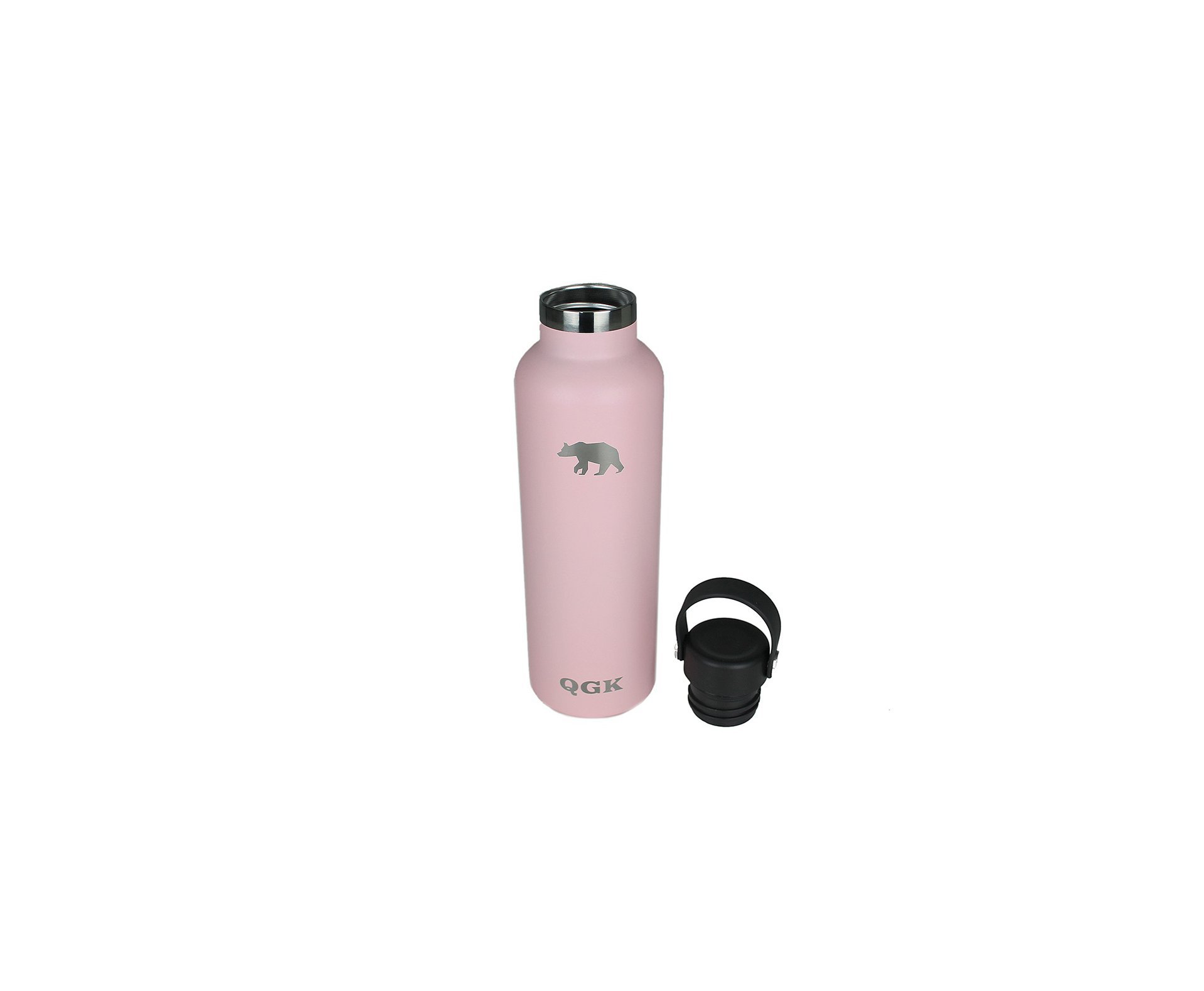 Garrafa Térmica PE Inox 709ml 24oz Rosa Com Tampa - QGK