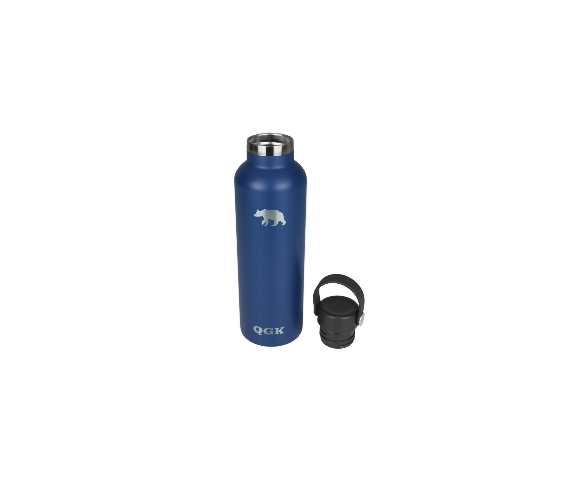 Garrafa Térmica PE Inox 709ml 24oz Azul Escuro Com Tampa - QGK