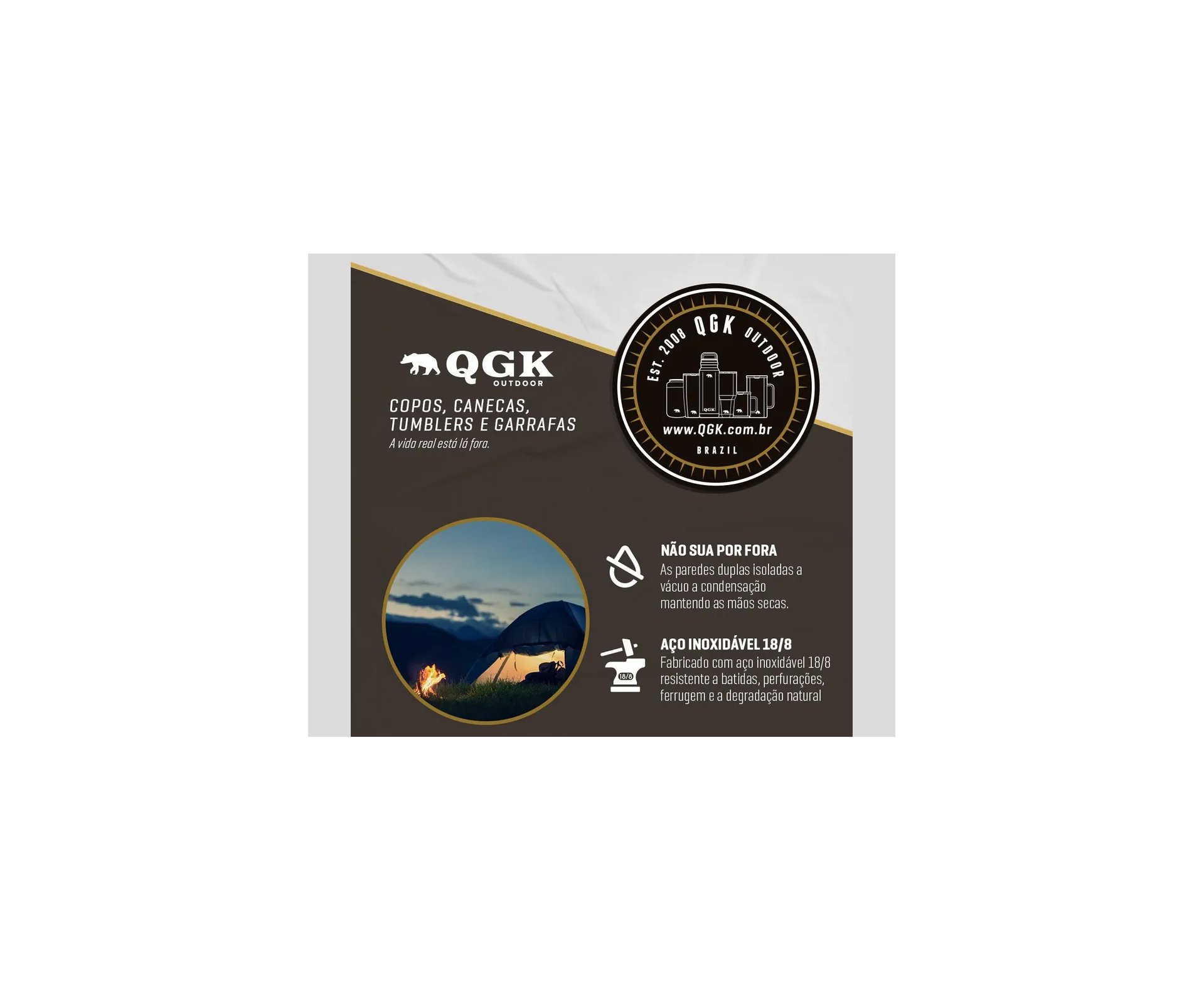 Garrafa Térmica PE Inox 709ml 24oz Azul Half Com Tampa - QGK