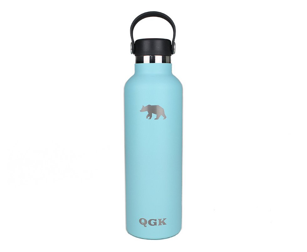Garrafa Térmica PE Inox 709ml 24oz Azul Half Com Tampa - QGK